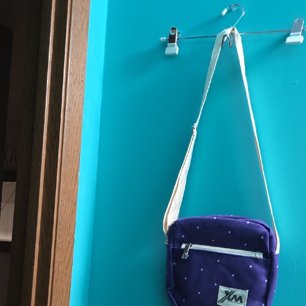 Purple Polka Dot Crossbody Bag